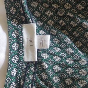 J. Jill Green and White Patterned button-down Top